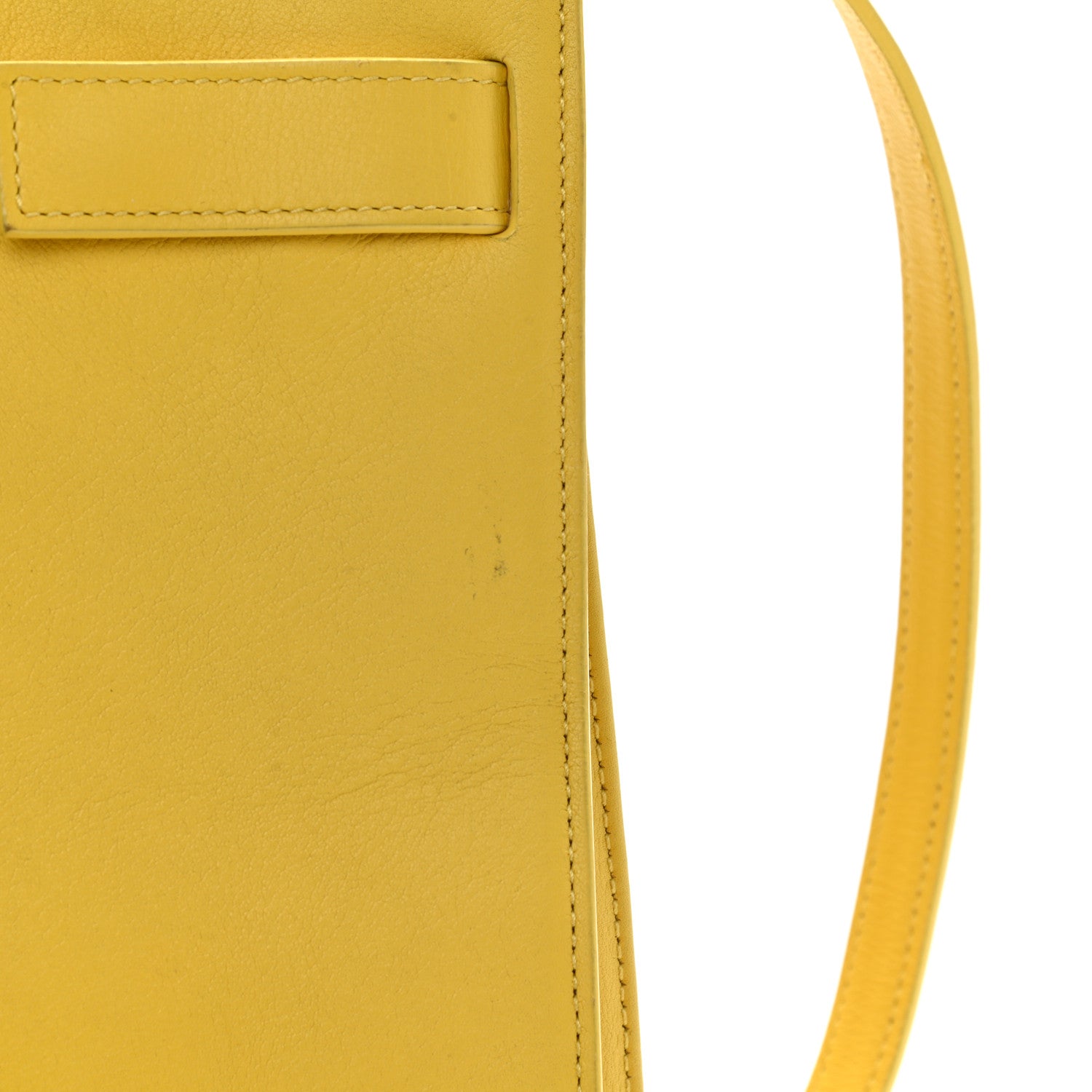 Saint Laurent Calfskin Small Sac De Jour Bag Yellow 14 of 14