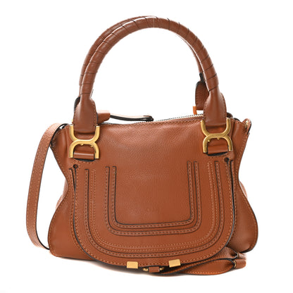 Chloe Calfskin Small Marcie Satchel Tan 1 of 10