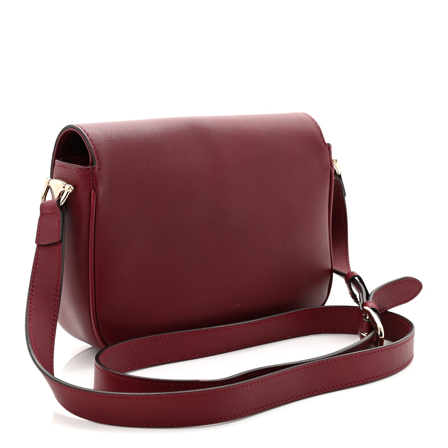 Arabella Calfskin Horsebit 1955 Shoulder Bag Rosso Ancora