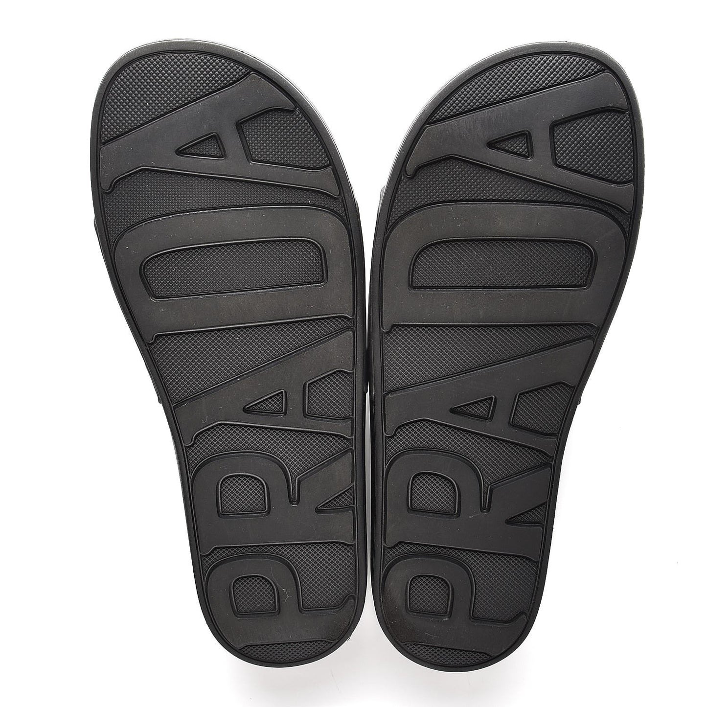 PVC Logo Embossed Pool Slide Sandals 40 Black