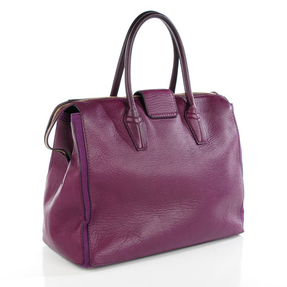 Saint Laurent Calfskin Muse Two Cabas Magenta 3 of 9