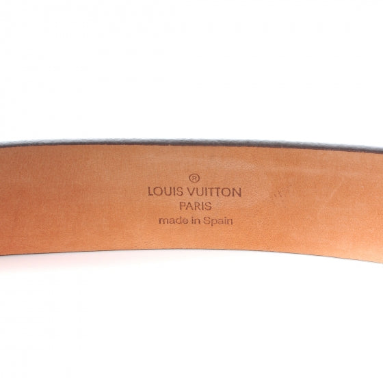 Louis Vuitton Monogram Belt w Silver Buckle 90 36 4 of 6