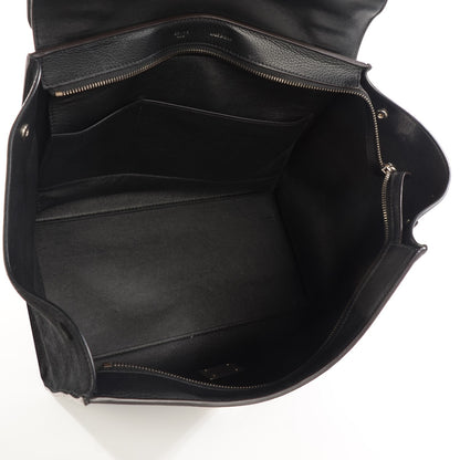Celine Drummed Calfskin Suede Medium Trapeze Black 5 of 8