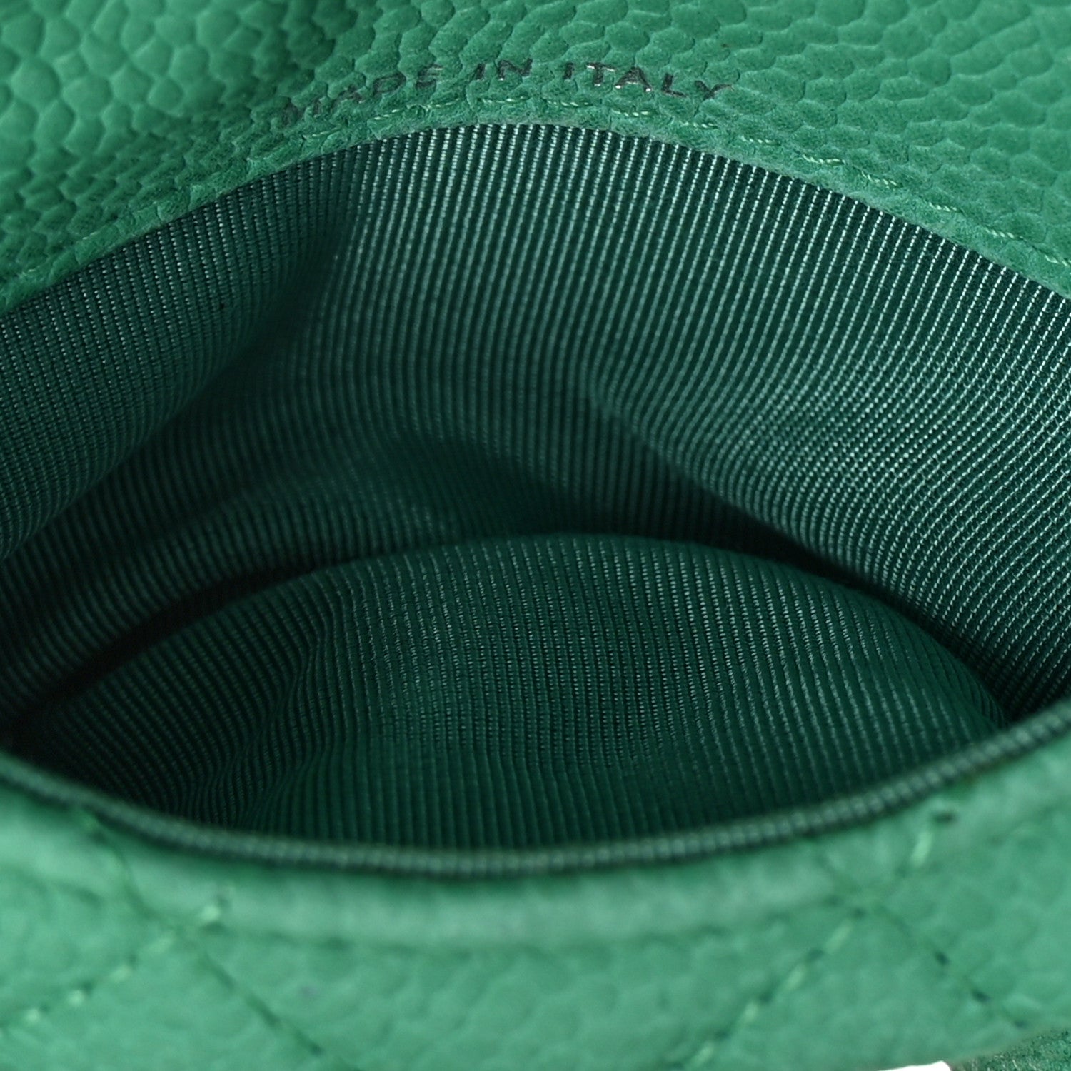 Chanel Iridescent Caviar Quilted Flap Zip Card Holder Green 5 of 9