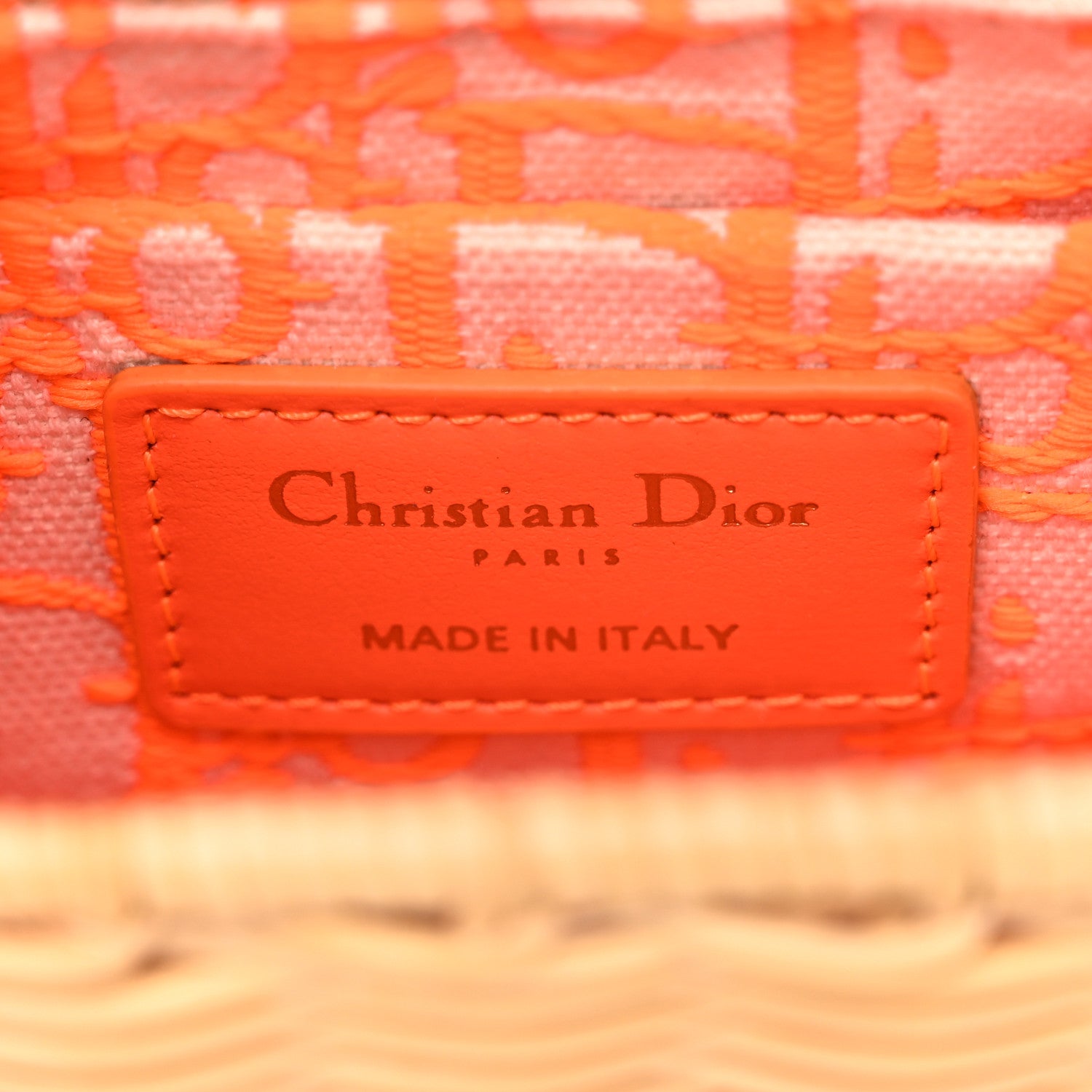Christian Dior Wicker Oblique 30 Montaigne Box Bag Fluorescent Orange 6 of 11