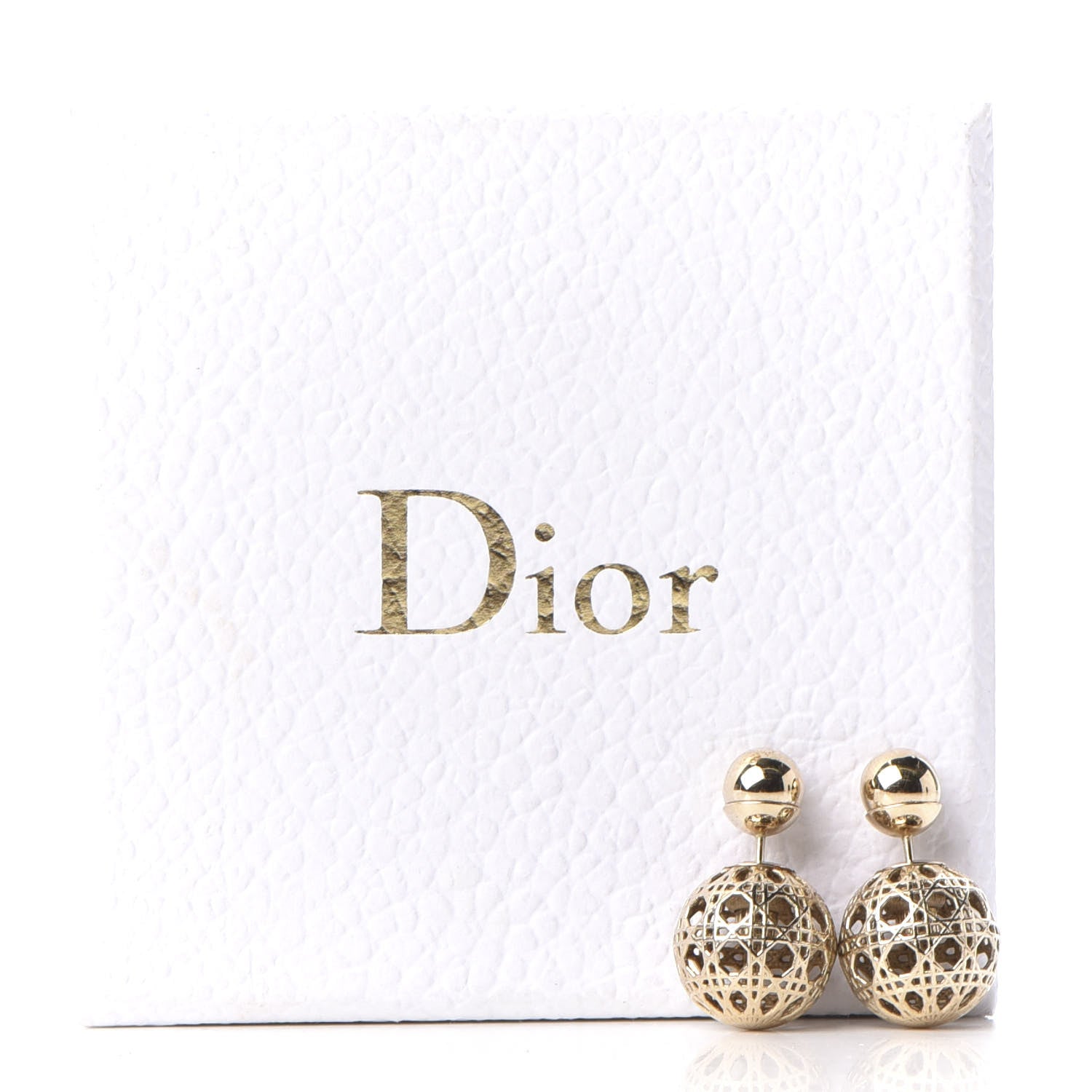 Christian Dior Cannage Mise En Dior Tribal Earrings Gold 5 of 5