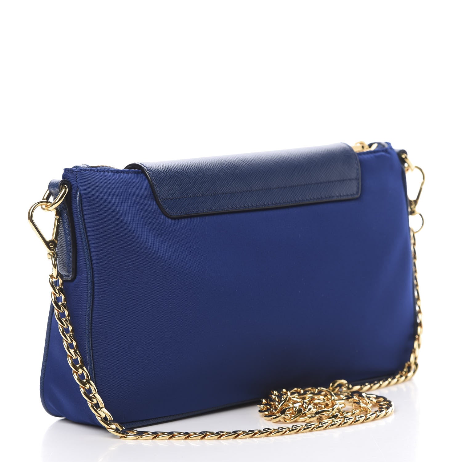 Prada Tessuto Nylon Saffiano Crossbody Bag Bluette 3 of 11