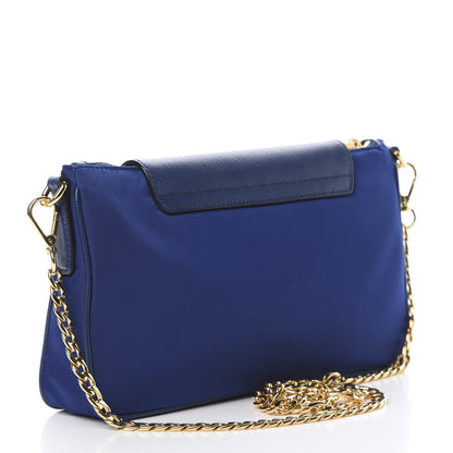 Prada Tessuto Nylon Saffiano Crossbody Bag Bluette 3 of 11