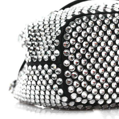 Prada Satin Crystal Metal Triangle Logo Mini Drawcord Pouch Shoulder Bag Cristal 7 of 8