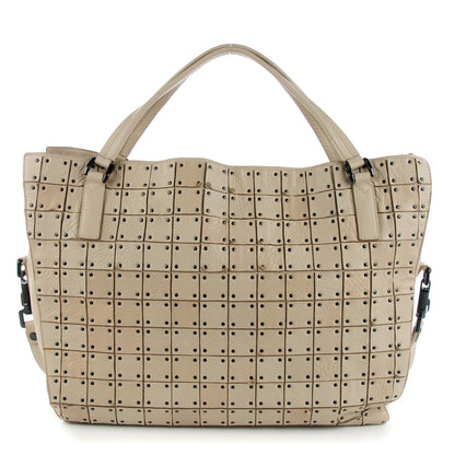Burberry Prorsum Calfskin Studded Large Warrior Tote Beige 1 of 10