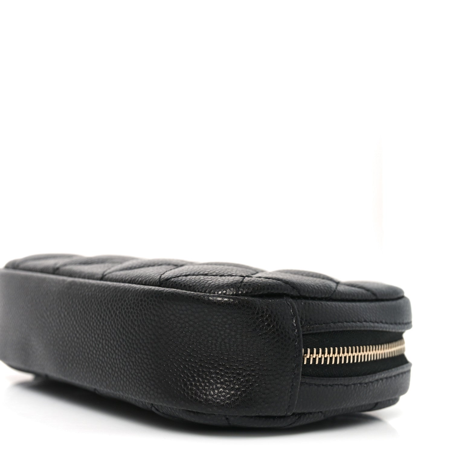 Chanel Caviar Quilted Small Curvy Pouch Cosmetic Case Black 9 of 9