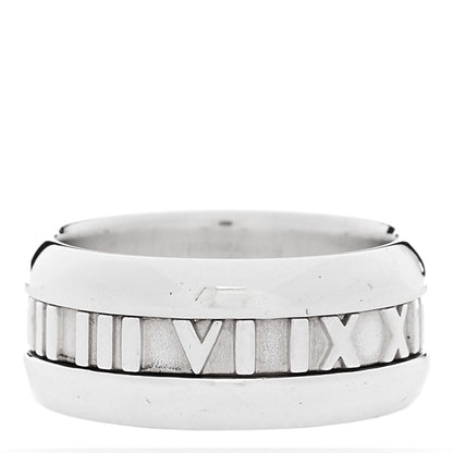 Tiffany Sterling Silver Atlas Band Ring 58 8.25 3 of 5