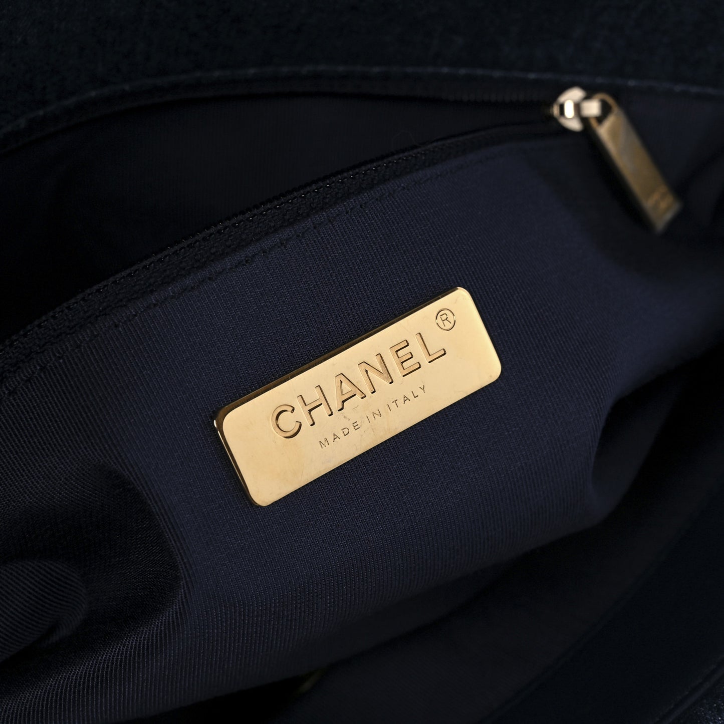 Denim Quilted Large Chanel 19 Flap Blue