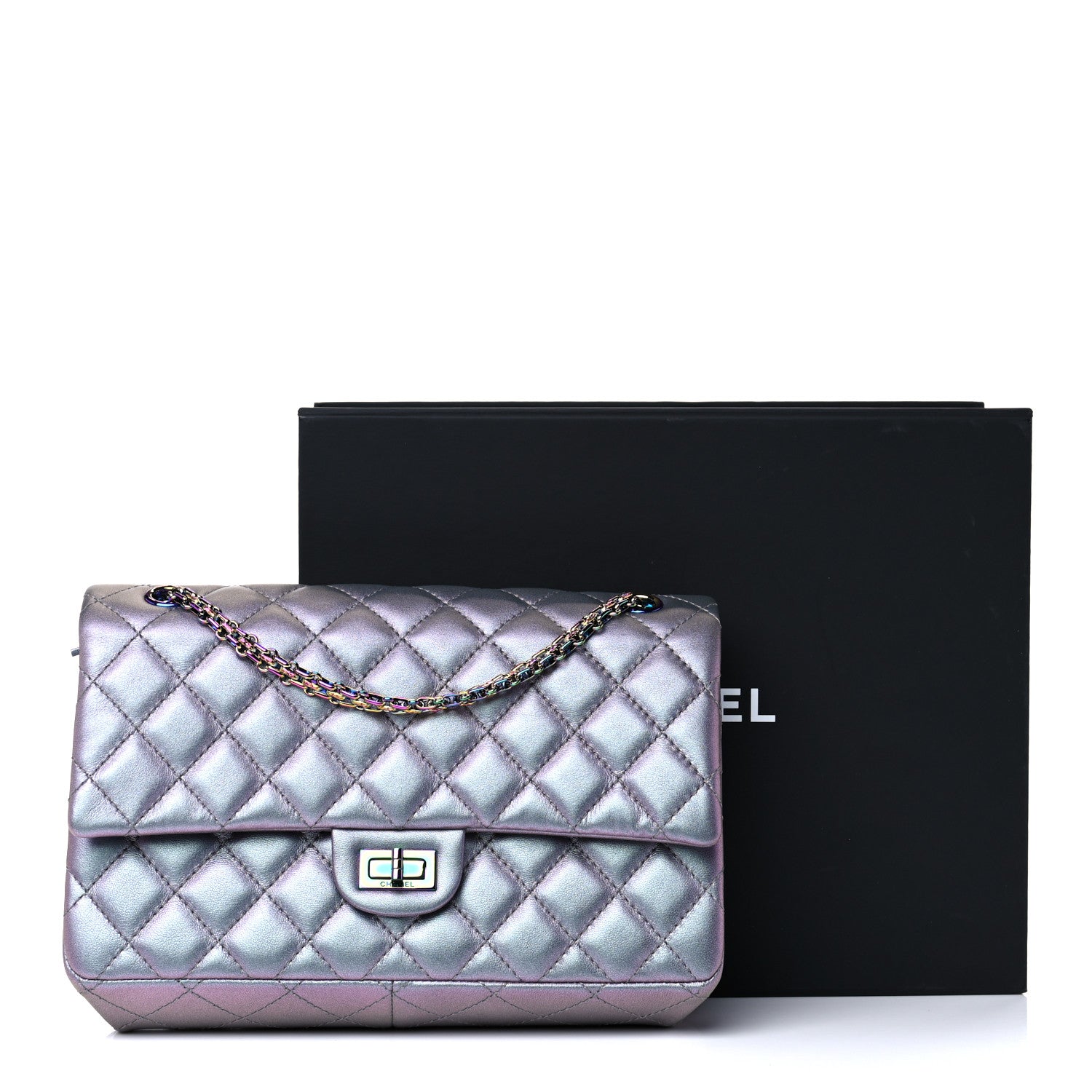 Chanel Iridescent Lambskin Quilted 2.55 Reissue 226 Flap Light Purple 12 of 12