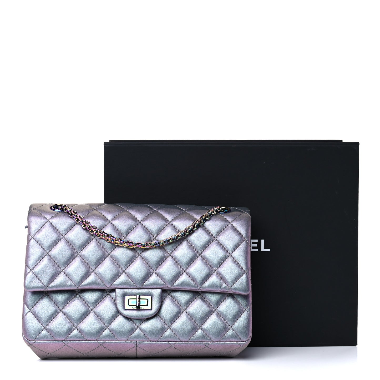 Iridescent Lambskin Quilted 2.55 Reissue 226 Flap Light Purple