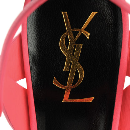 Saint Laurent Grained Calfskin Tribute 105 Platform Sandals 37 Rose Clair 7 of 7