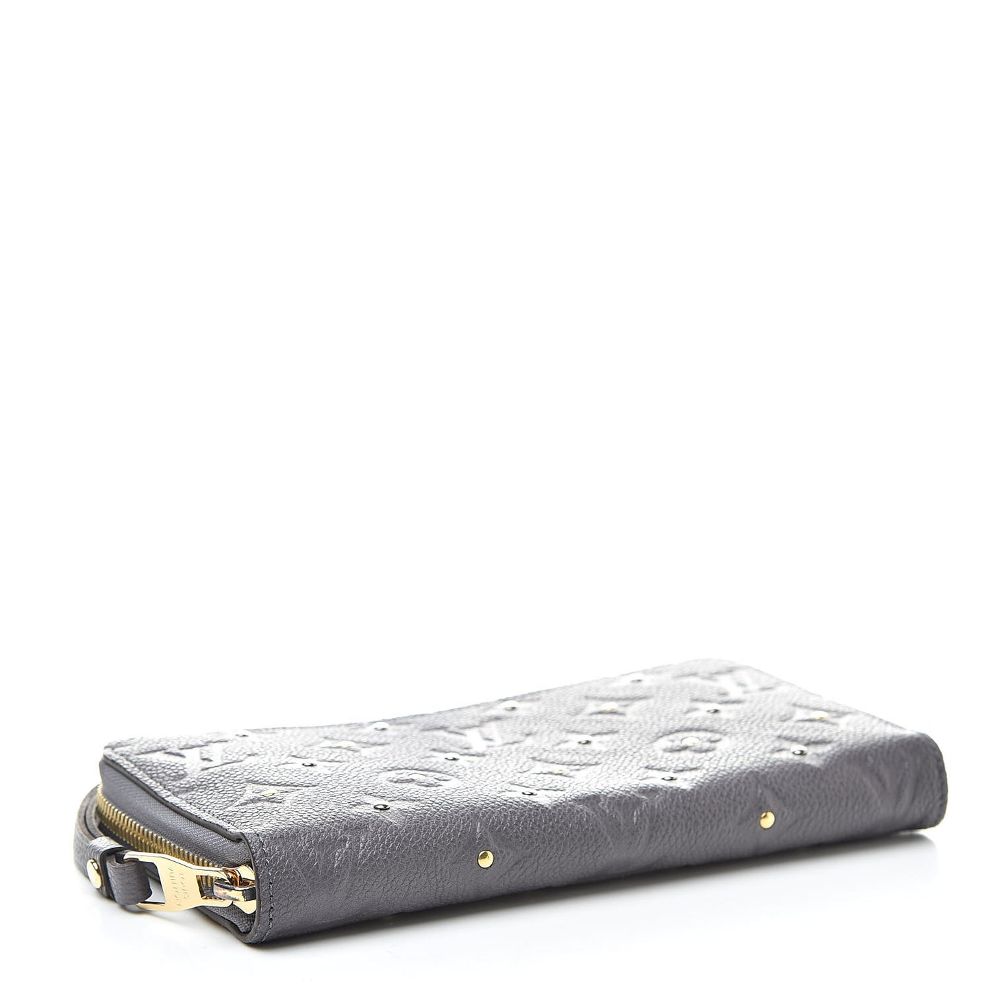 Studded Empreinte Zippy Wallet Gris Silver