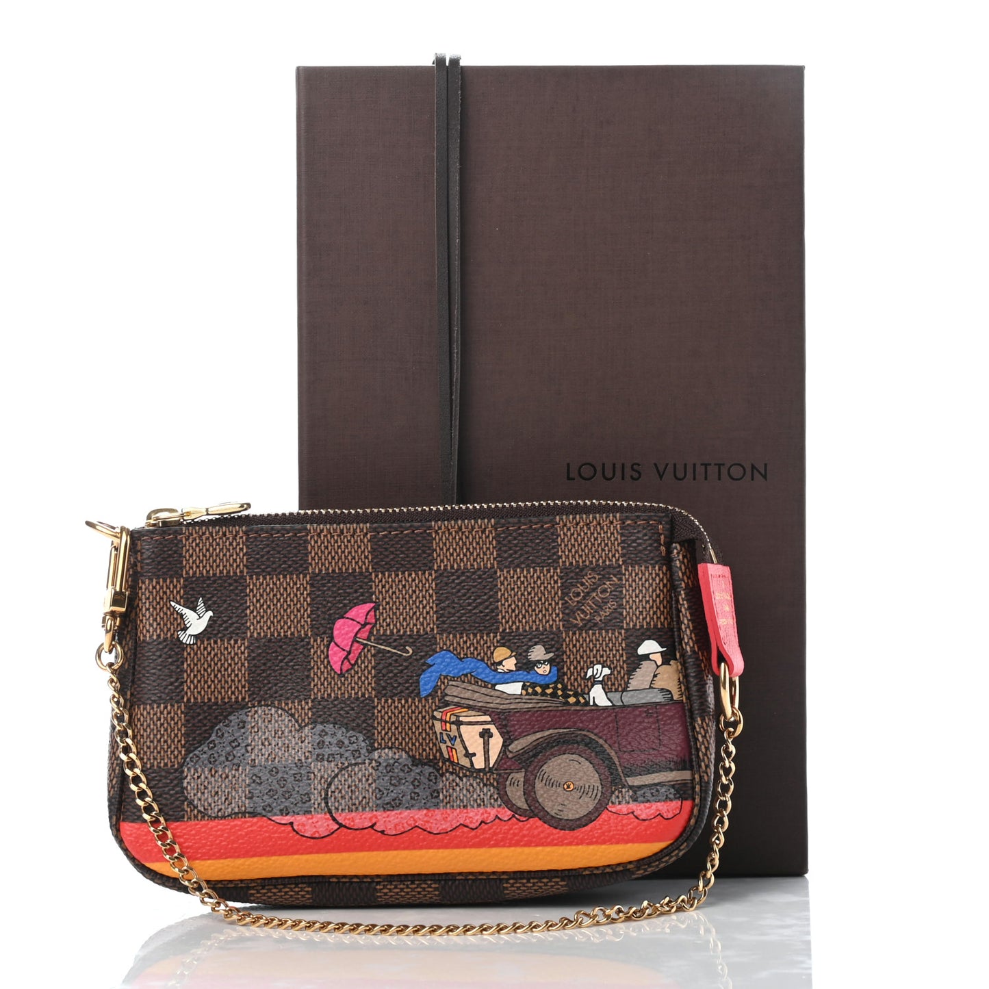 Damier Ebene 2015 Christmas Animation Mini Pochette Accessories