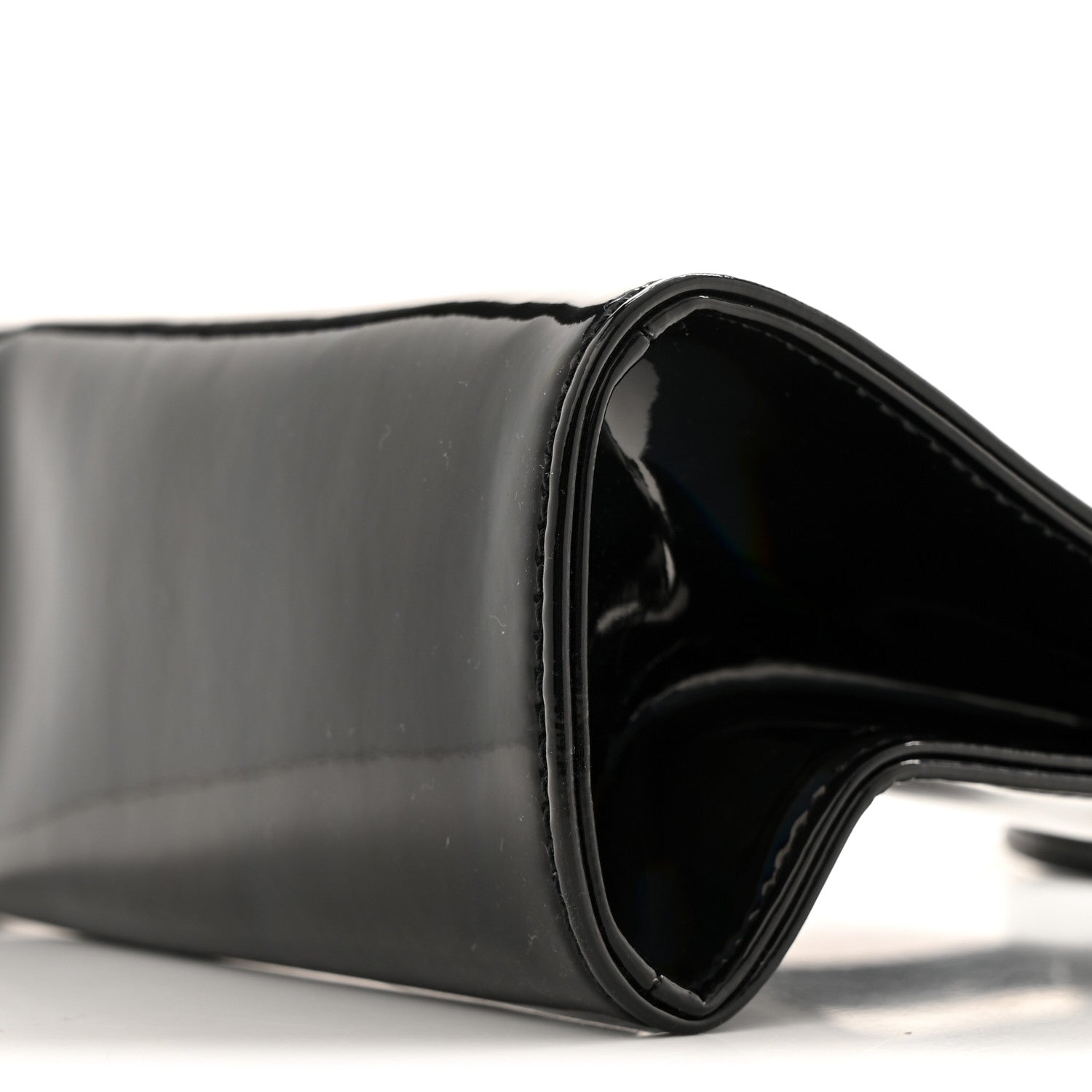 Telfar Patent Vegan Leather Small Shopping Bag Black Rainbow