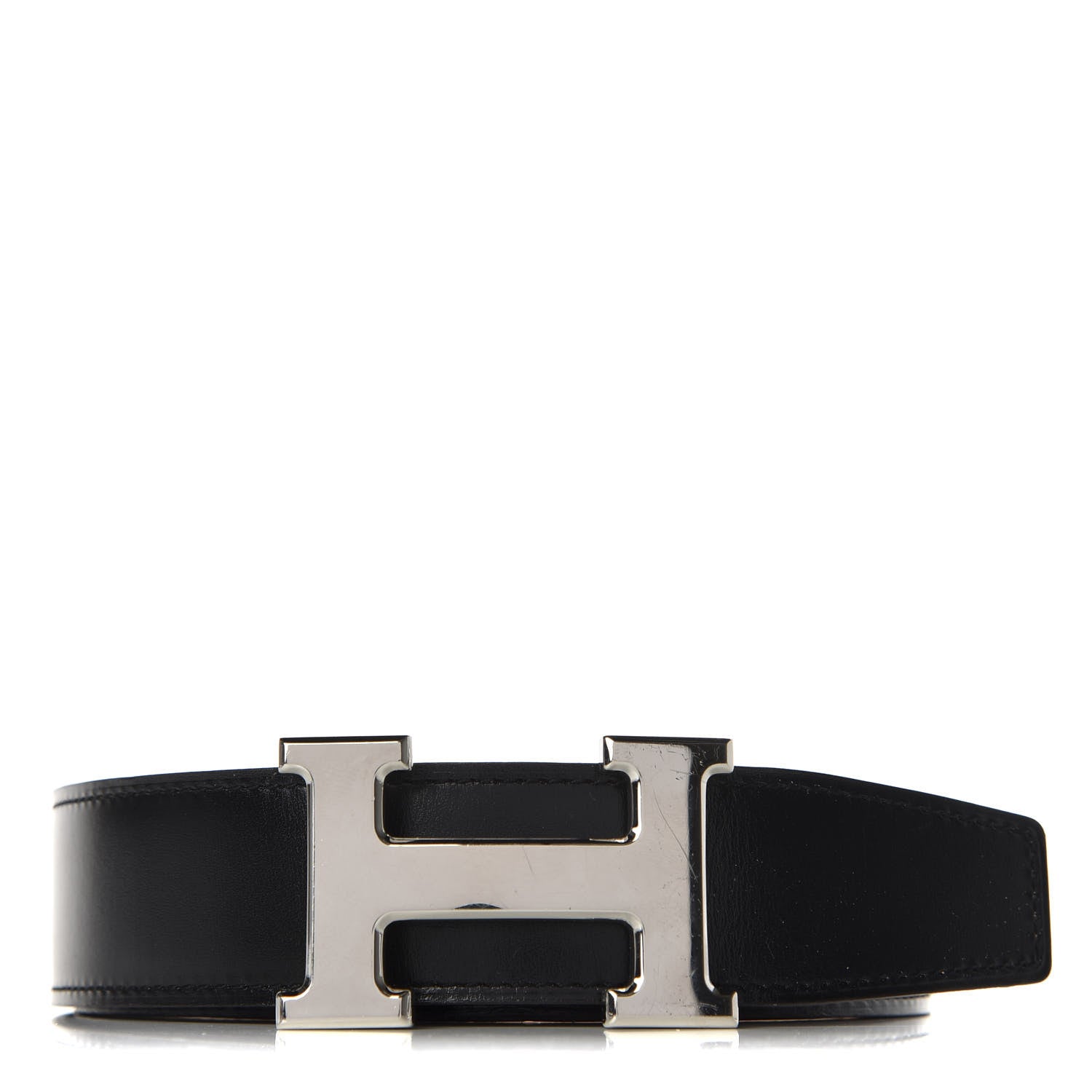 Hermes Box Togo 32mm H Belt 80 Black Gold 1 of 4