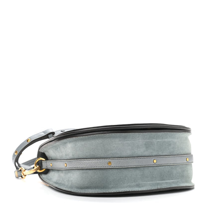 Chloe Calfskin Suede Medium Nile Bracelet Bag Cloudy Blue 4 of 10