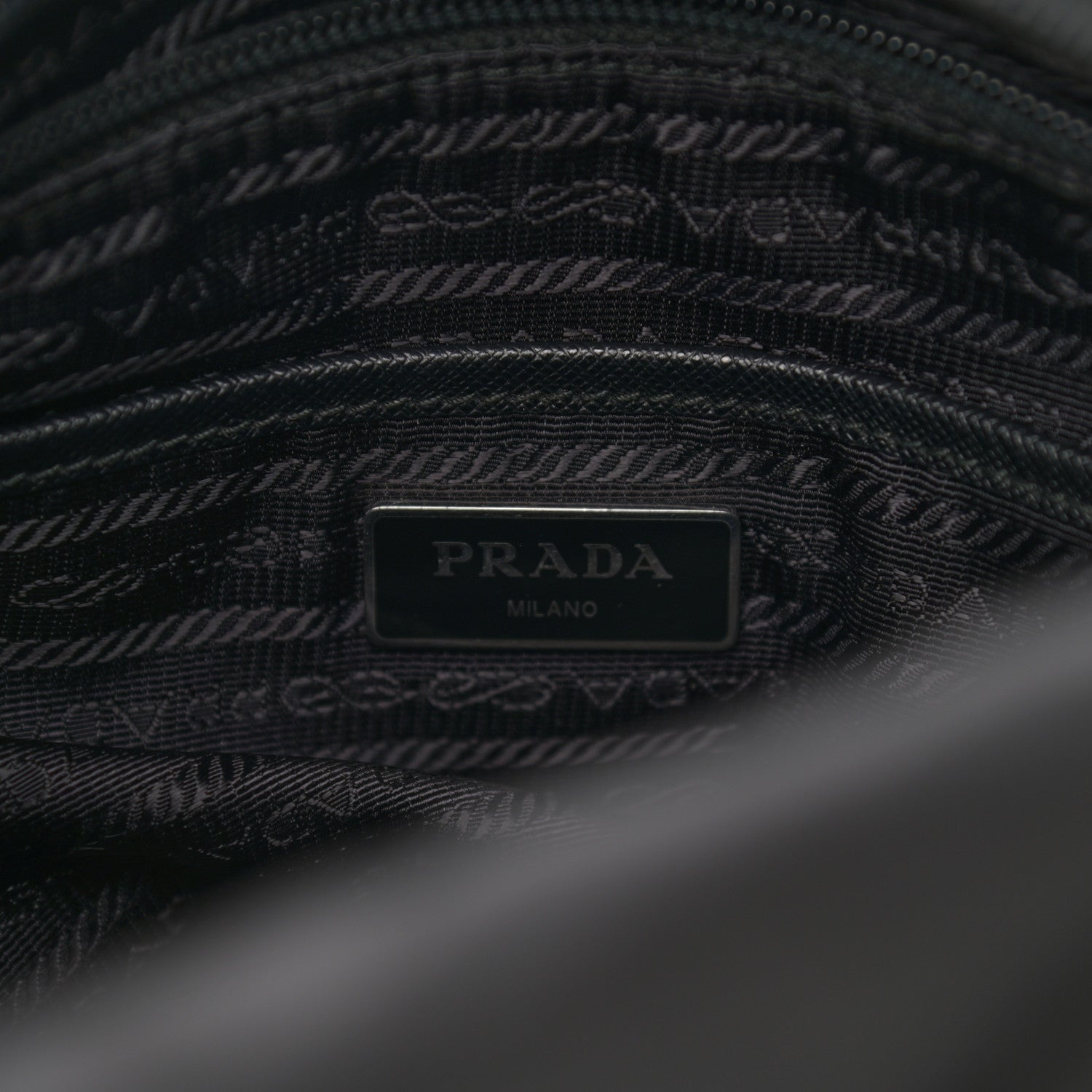 Prada Nylon New Vela Studded Messenger Black Soleil 6 of 13