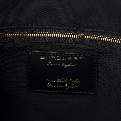 Burberry Derby Calfskin House Check Medium Welburn Tote Mahogany Red 8 of 10