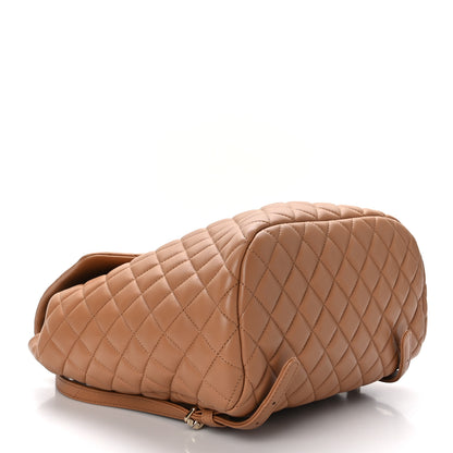 Chanel Lambskin Quilted Large Urban Spirit Backpack Dark Beige 3 of 8