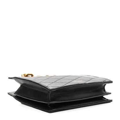 Saint Laurent Lambskin Quilted Le Maillon Square Crossbody Bag Black 5 of 10