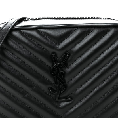 Saint Laurent Calfskin Matelasse Monogram Monochrome Lou Camera Bag Black 8 of 10