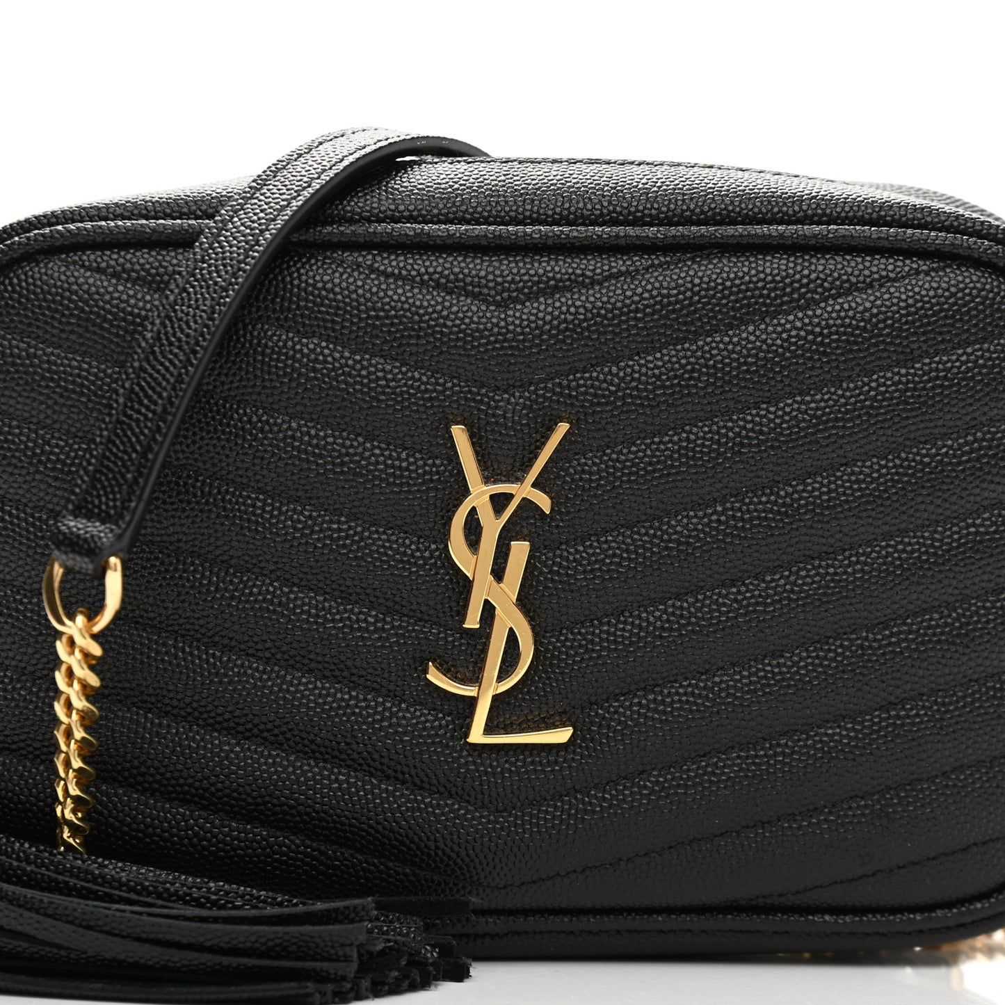 Grain De Poudre Matelasse Monogram Mini Lou Camera Bag Black