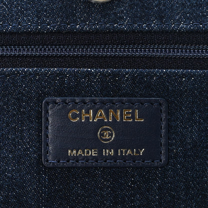 Chanel Denim Quilted Chanel 19 Wallet On Chain WOC Blue 6 of 9