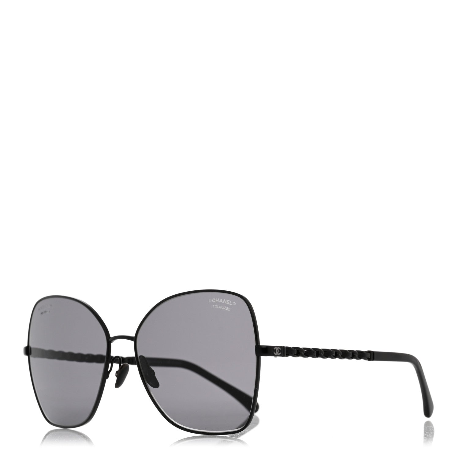 Chanel Metal Square Frame Chain Sunglasses 4274-Q Black 1 of 8