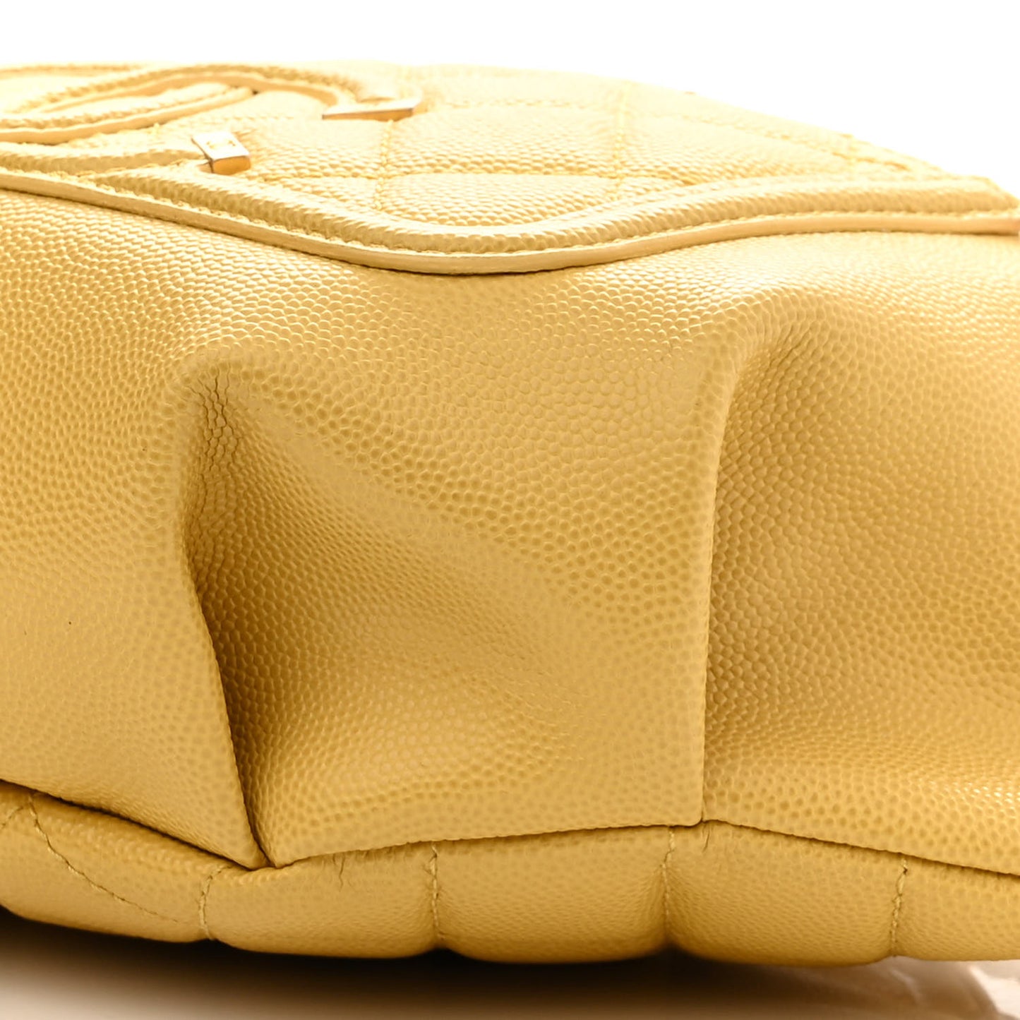Caviar Quilted Filigree Waist Bag Yellow