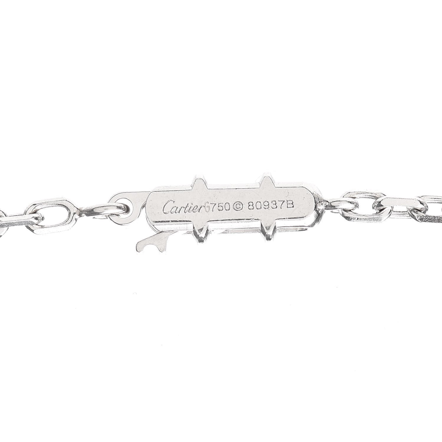 Cartier 18K White Gold Diamond LOVE Medallion Paved Pendant Necklace 4 of 5