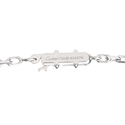 Cartier 18K White Gold Diamond LOVE Medallion Paved Pendant Necklace 4 of 5