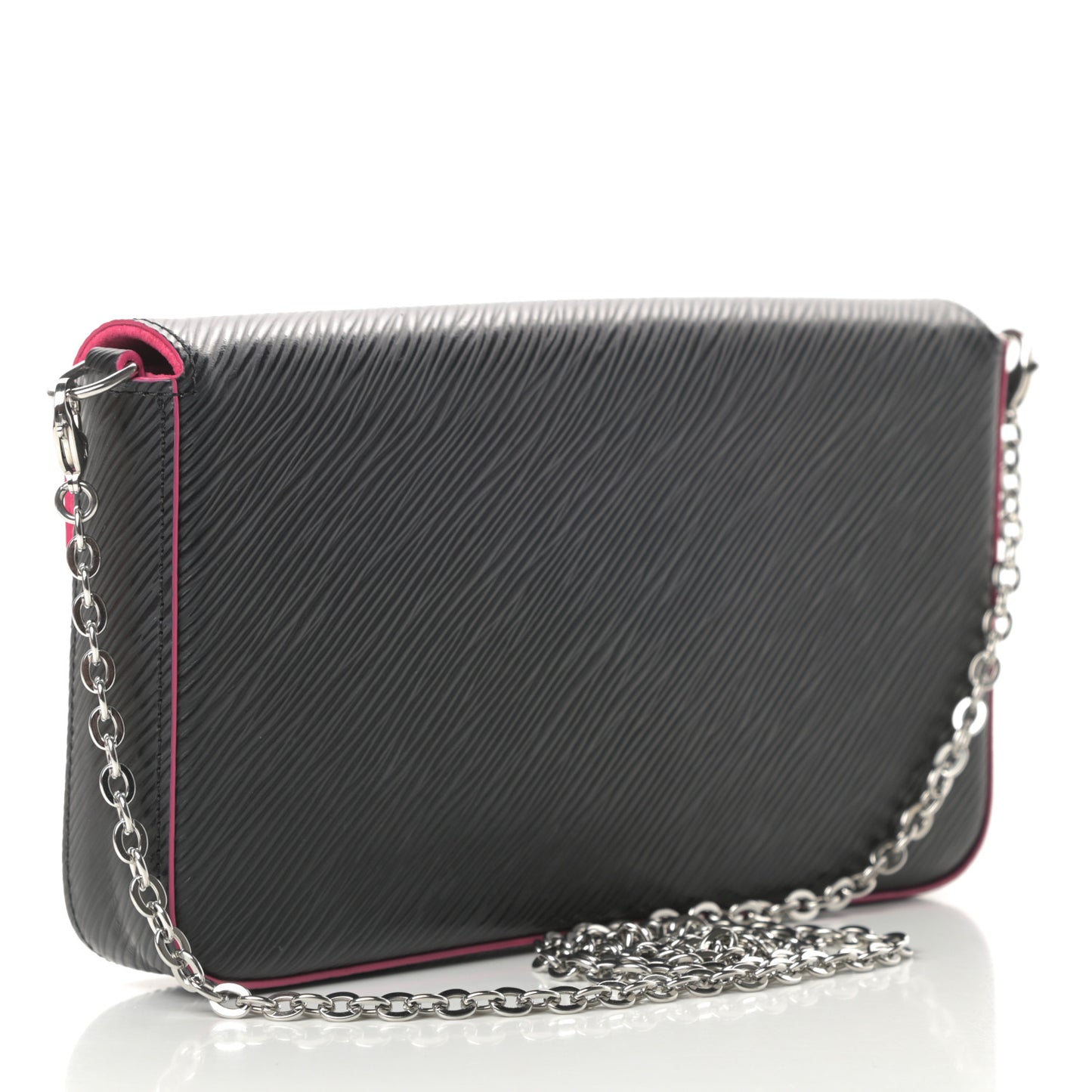 Epi Pochette Felicie Black Hot Pink
