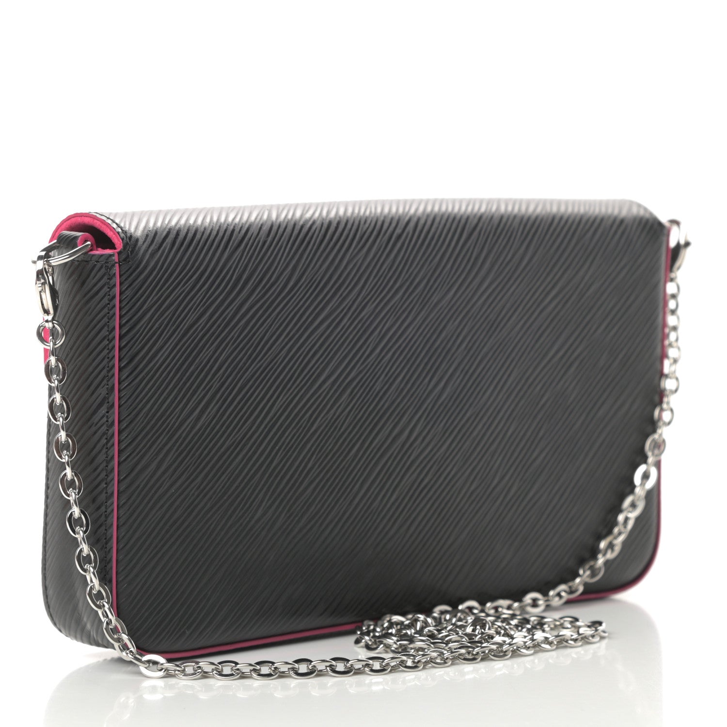 Louis Vuitton Epi Pochette Felicie Black Hot Pink 3 of 15