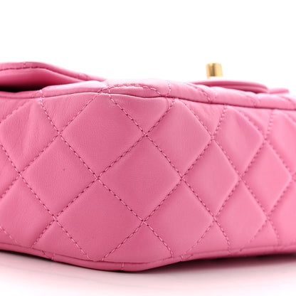 Chanel Lambskin Quilted Mini Rectangular Pearl Crush Flap Pink 9 of 10