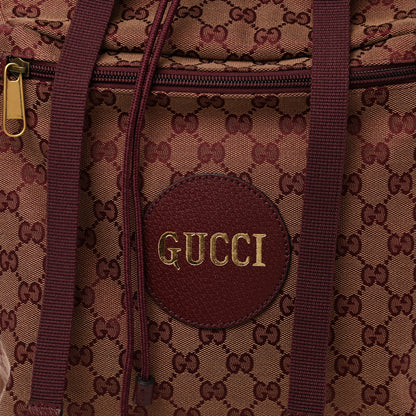 Gucci GG Monogram Script Logo Large Double Pocket Backpack Sahara Rubino Bordeaux 13 of 16