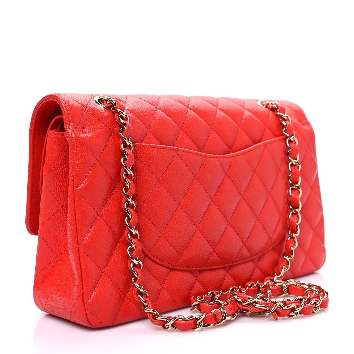 Chanel Caviar Quilted Medium Double Flap Red 3 of 8