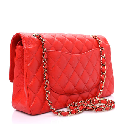 Chanel Caviar Quilted Medium Double Flap Red 3 of 8