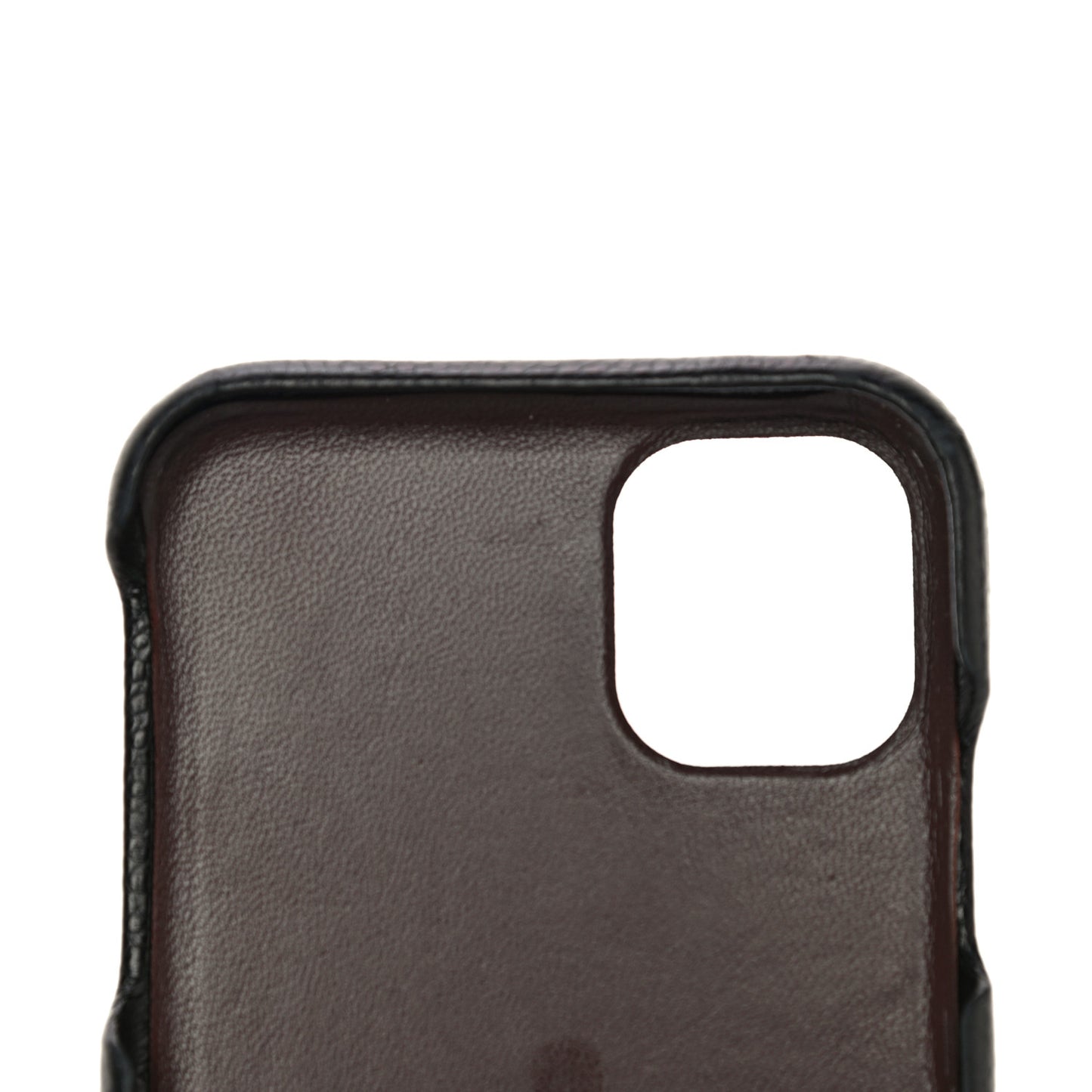 Caviar Quilted iPhone 11 Tech Case Black Burgundy