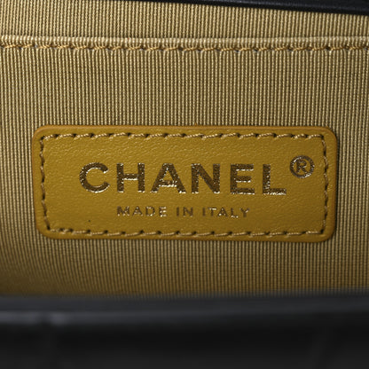 Chanel Calfskin Crocodile Embossed Graffiti Cocodile Medium Boy Flap Black 6 of 10