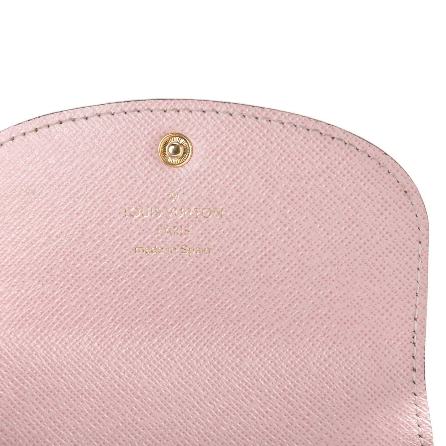 Damier Ebene Rosalie Coin Purse Rose Ballerine
