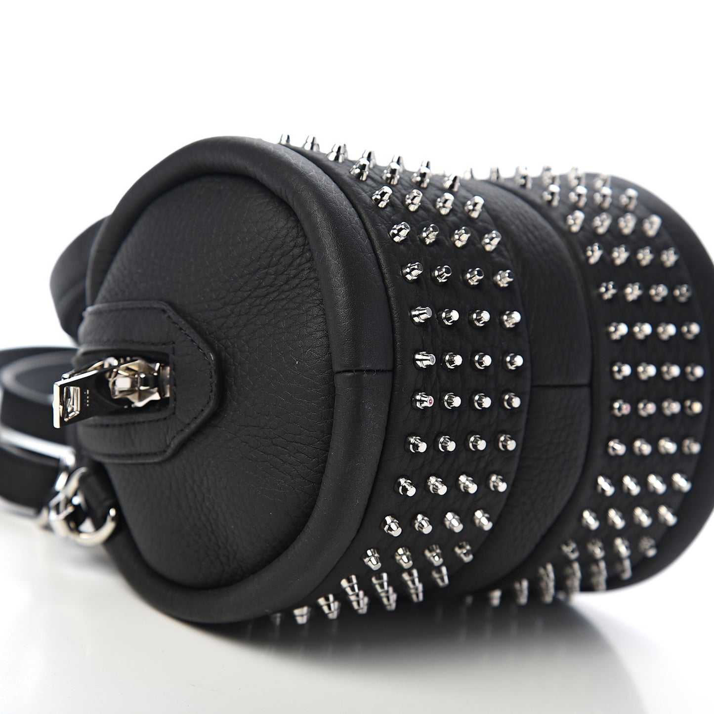 Calfskin Studded Baby Rockie Matte Black Rhodium Hardware