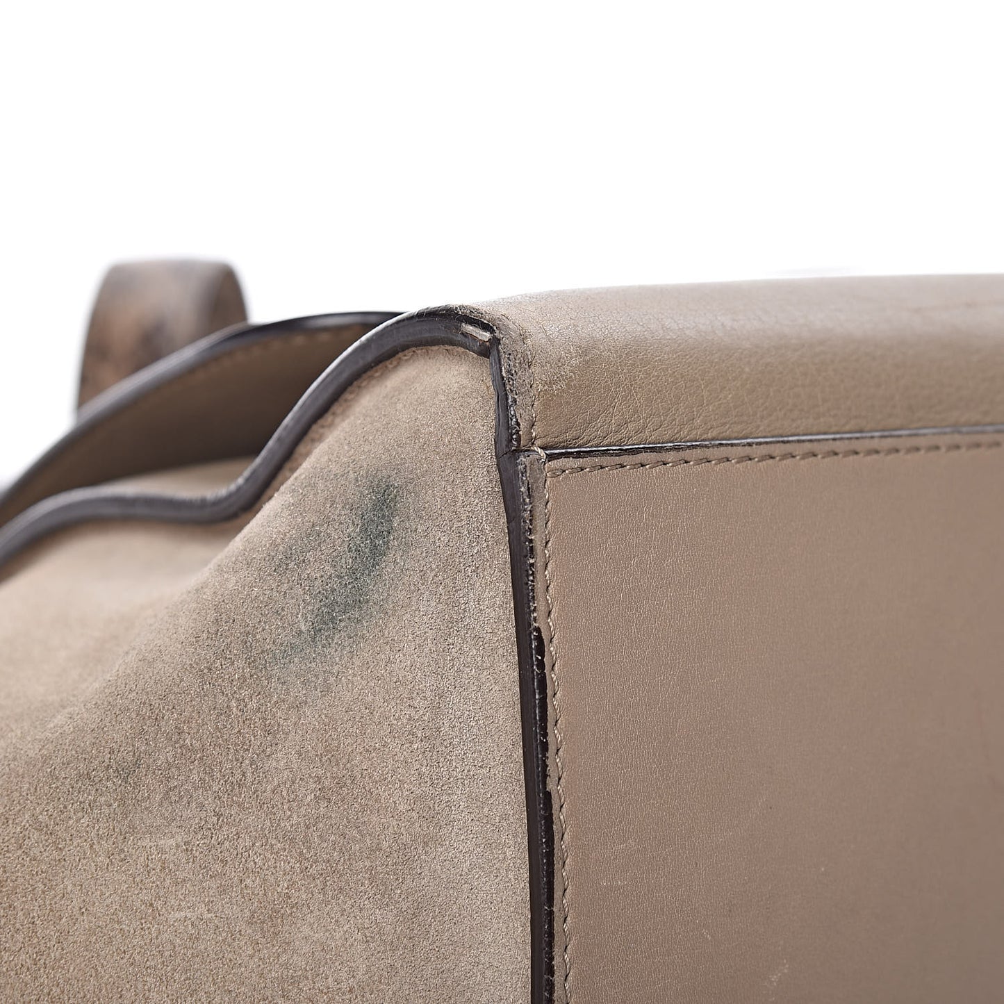 Calfskin Suede Whipsnake Medium Trapeze Black Dune
