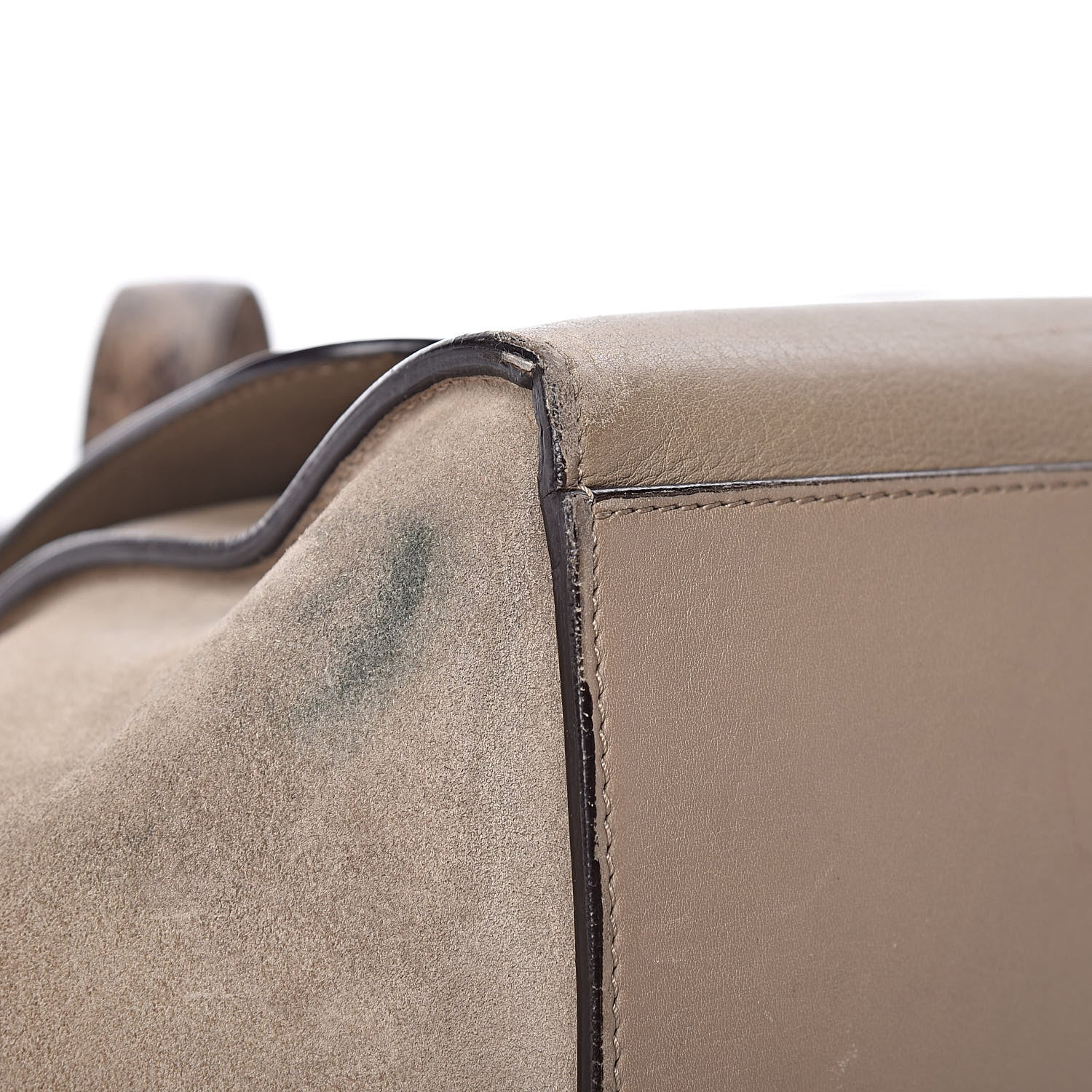 Celine Calfskin Suede Whipsnake Medium Trapeze Black Dune 7 of 29