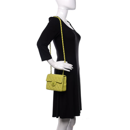 Chanel Lambskin Quilted Mini Square Flap Green 2 of 16