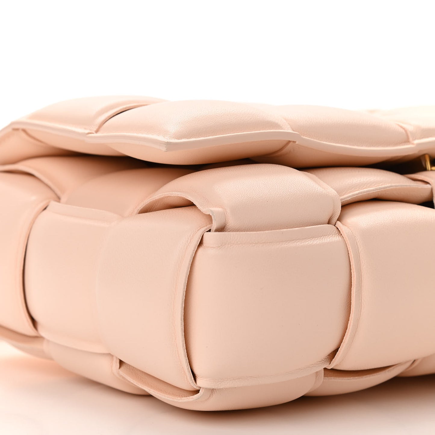 Nappa Maxi Intreccio Padded Cassette Crossbody Bag Melon Washed